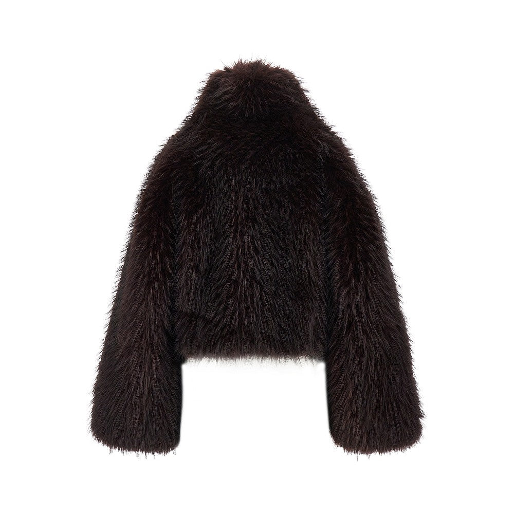 faux fur cropped jacket