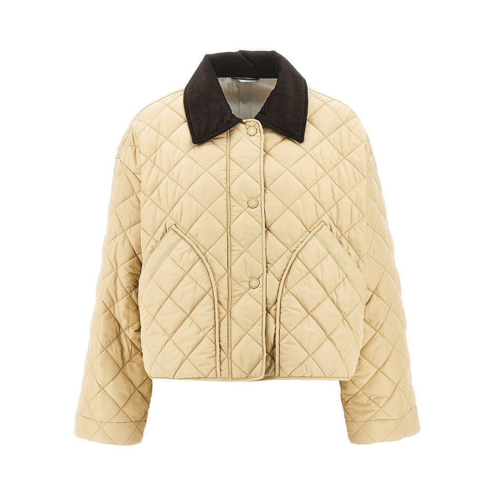 MAX MARA WEEKEND 46 quilted anti-drop fabric reversible jacket