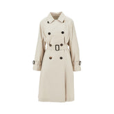 MAX MARA CUBE 40 twill double-breasted trench coat with belt