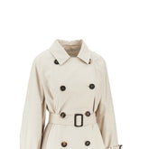 MAX MARA CUBE 40 twill double-breasted trench coat with belt