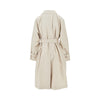 twill double-breasted trench coat with belt