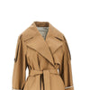 anti-drop twill trench coat with belt