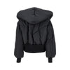 cotton-blend padded bomber jacket