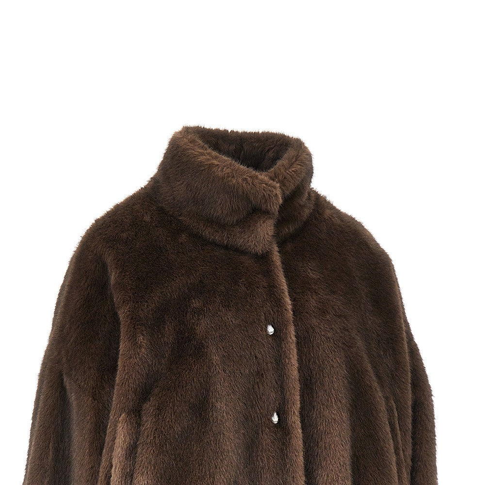 faux fur bomber jacket