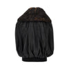nappa leather bomber cape