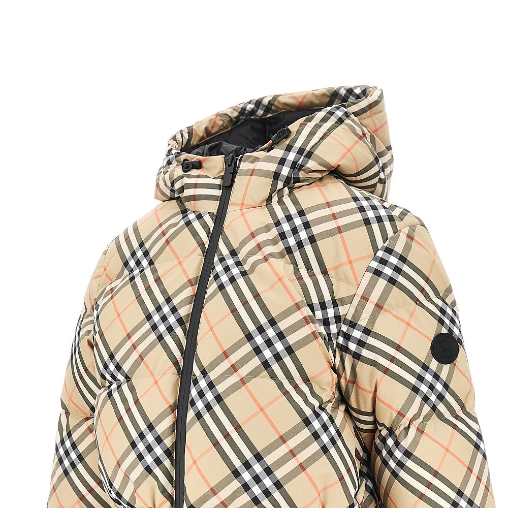 BURBERRY S check nylon down jacket