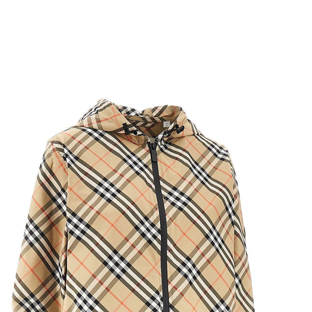 BURBERRY XS check nylon jacket