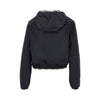 stretch nylon hooded jacket