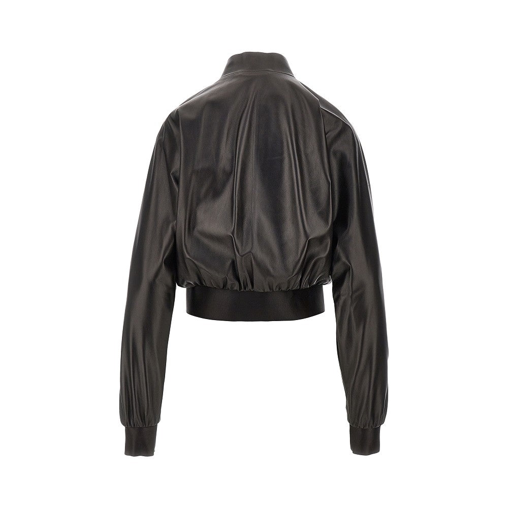 nappa leather bomber jacket