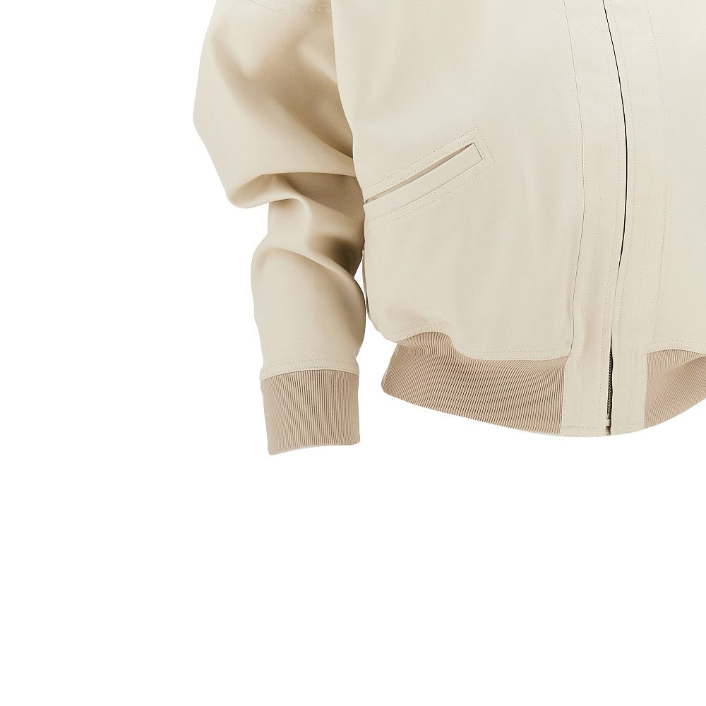 GUCCI 40 oversized shoulders cotton bomber jacket