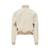 oversized shoulders cotton bomber jacket