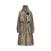 GANNI 36 leopard-print nylon parka coat