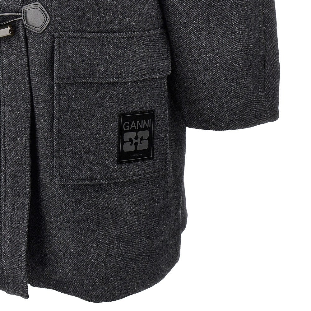 GANNI 36 wool-blend coat