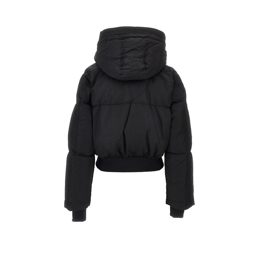 hooded short down jacket