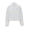 cotton sweatshirt with collar and embroidery
