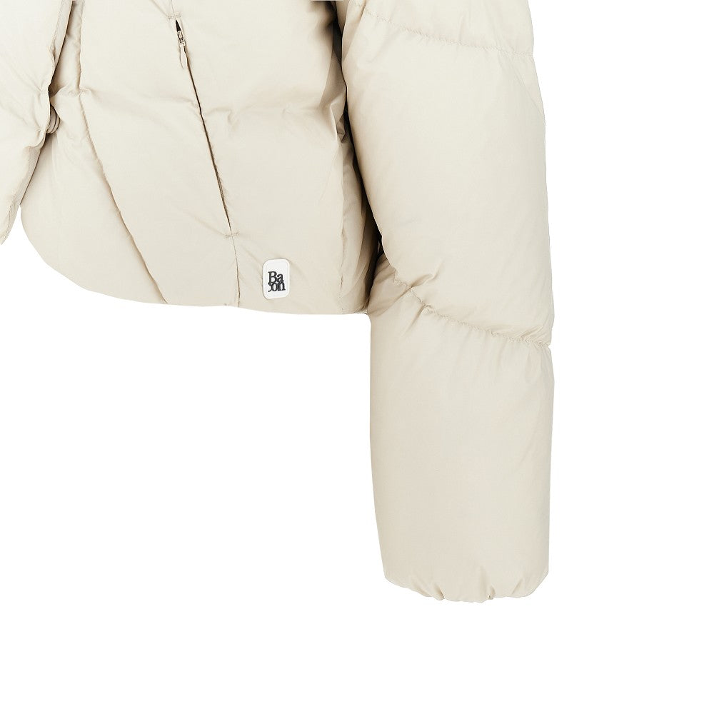 w echo loop fcs cropped down jacket