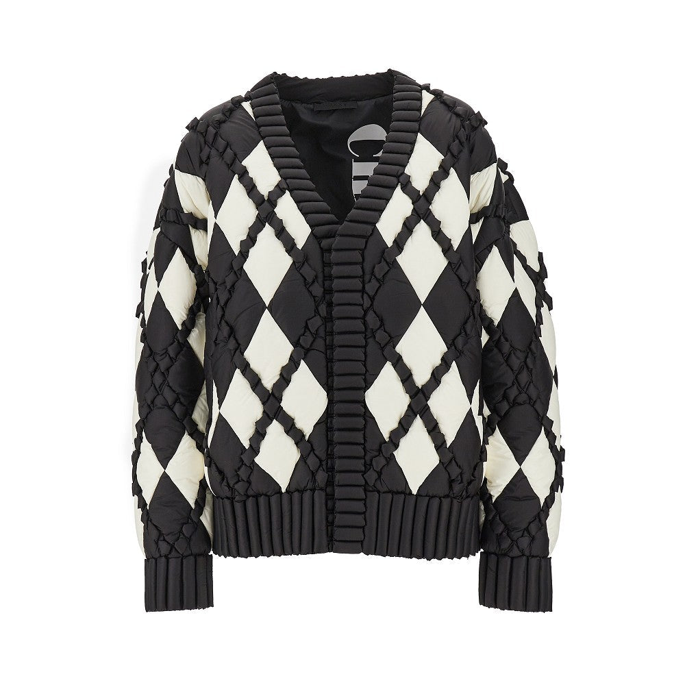 RAXXY S down jacket with lozenge motif