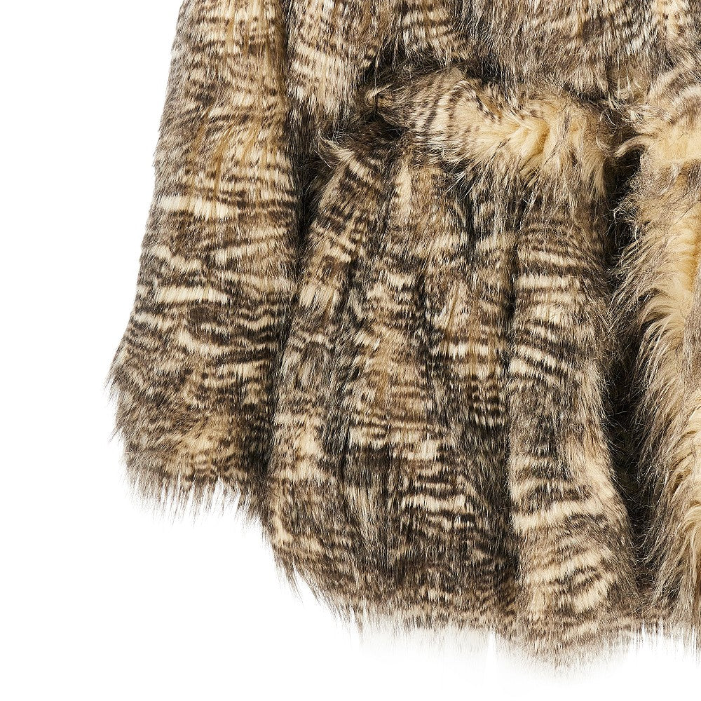 ENTIRE STUDIOS XS faux fur coat with belt