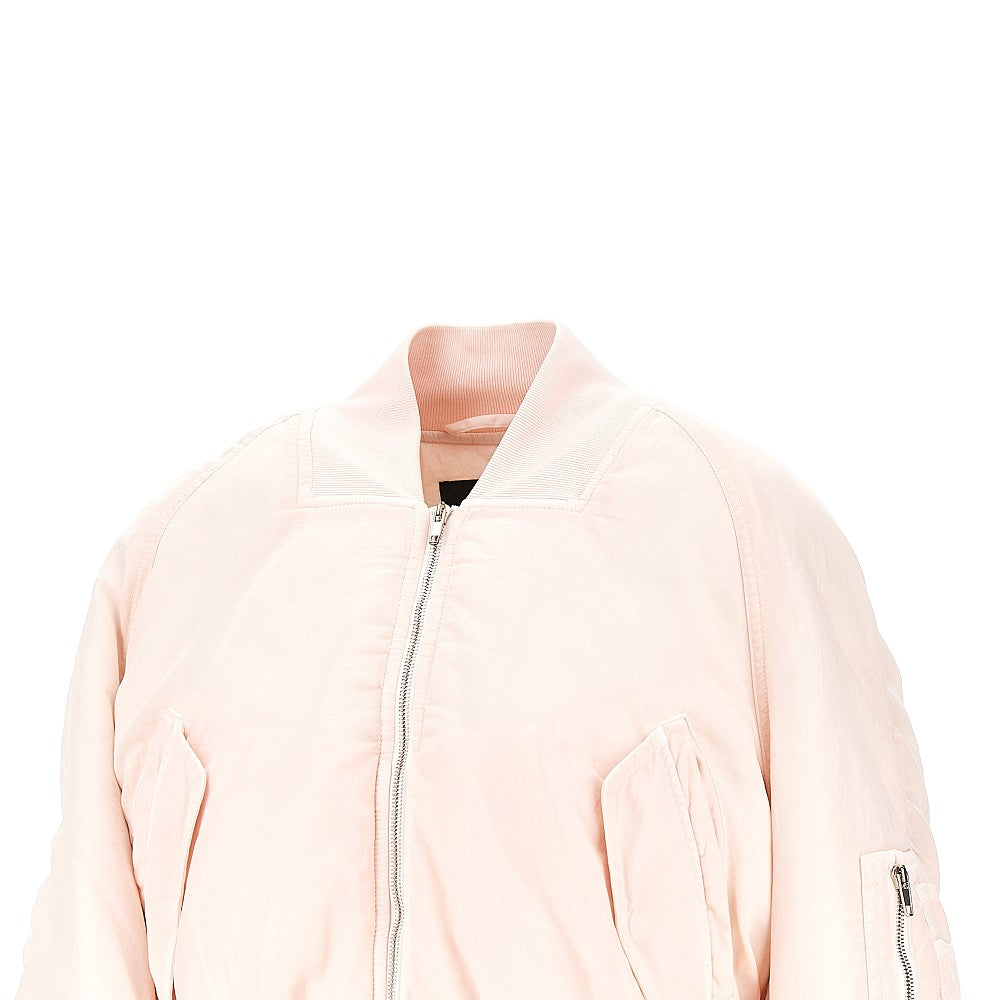 technical twill cropped bomber jacket
