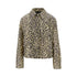 JIL SANDER 36 leopard print coated linen jacket
