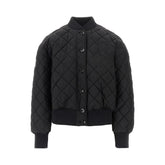 JIL SANDER 36 diamond-quilted twill padded bomber jacket