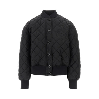 JIL SANDER 36 diamond-quilted twill padded bomber jacket