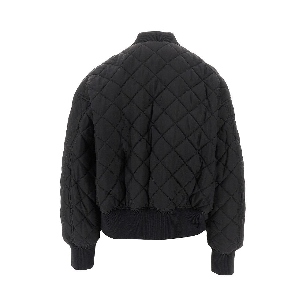 JIL SANDER 36 diamond-quilted twill padded bomber jacket