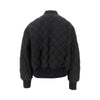 diamond-quilted twill padded bomber jacket