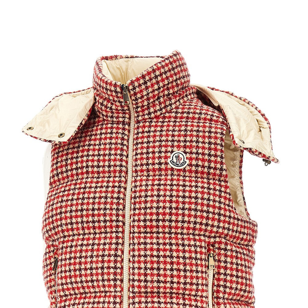 MONCLER I niverolle houndstooth padded vest