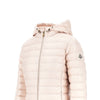 padded nylon downjacket with logo patch