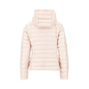 padded nylon downjacket with logo patch