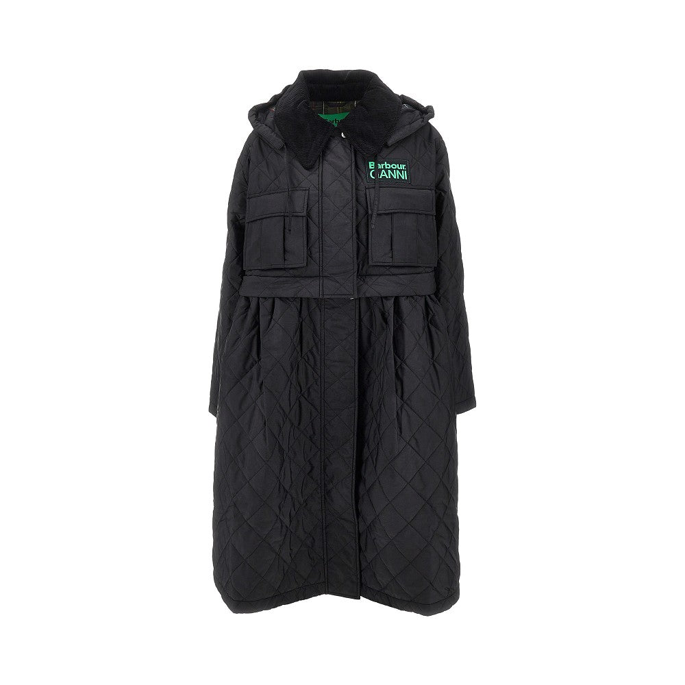 quilted jacket with detachable peplum