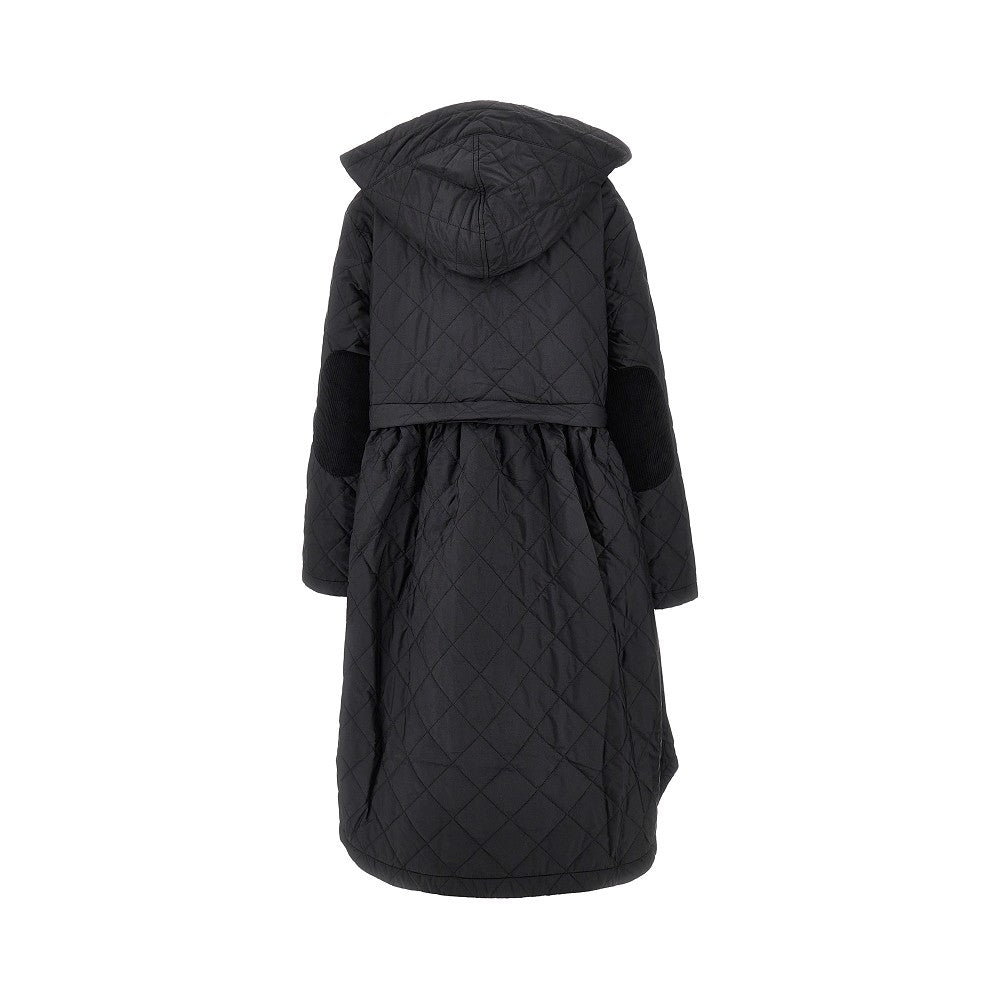quilted jacket with detachable peplum