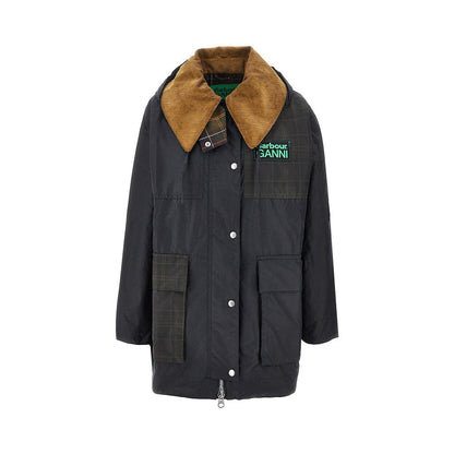 BARBOUR X GANNI 8 waxed cotton parka coat