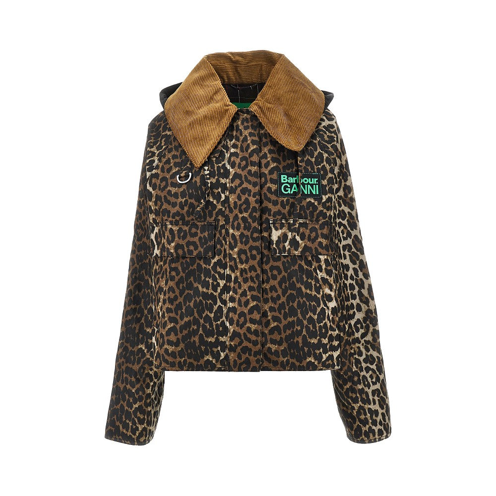 BARBOUR X GANNI 8 waxed leopard-print cotton anorak