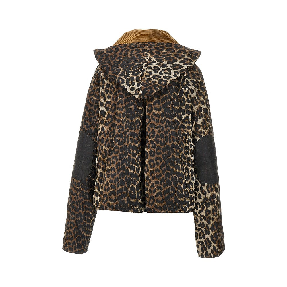 BARBOUR X GANNI 8 waxed leopard-print cotton anorak