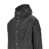 oakdale waxed cotton padded parka coat
