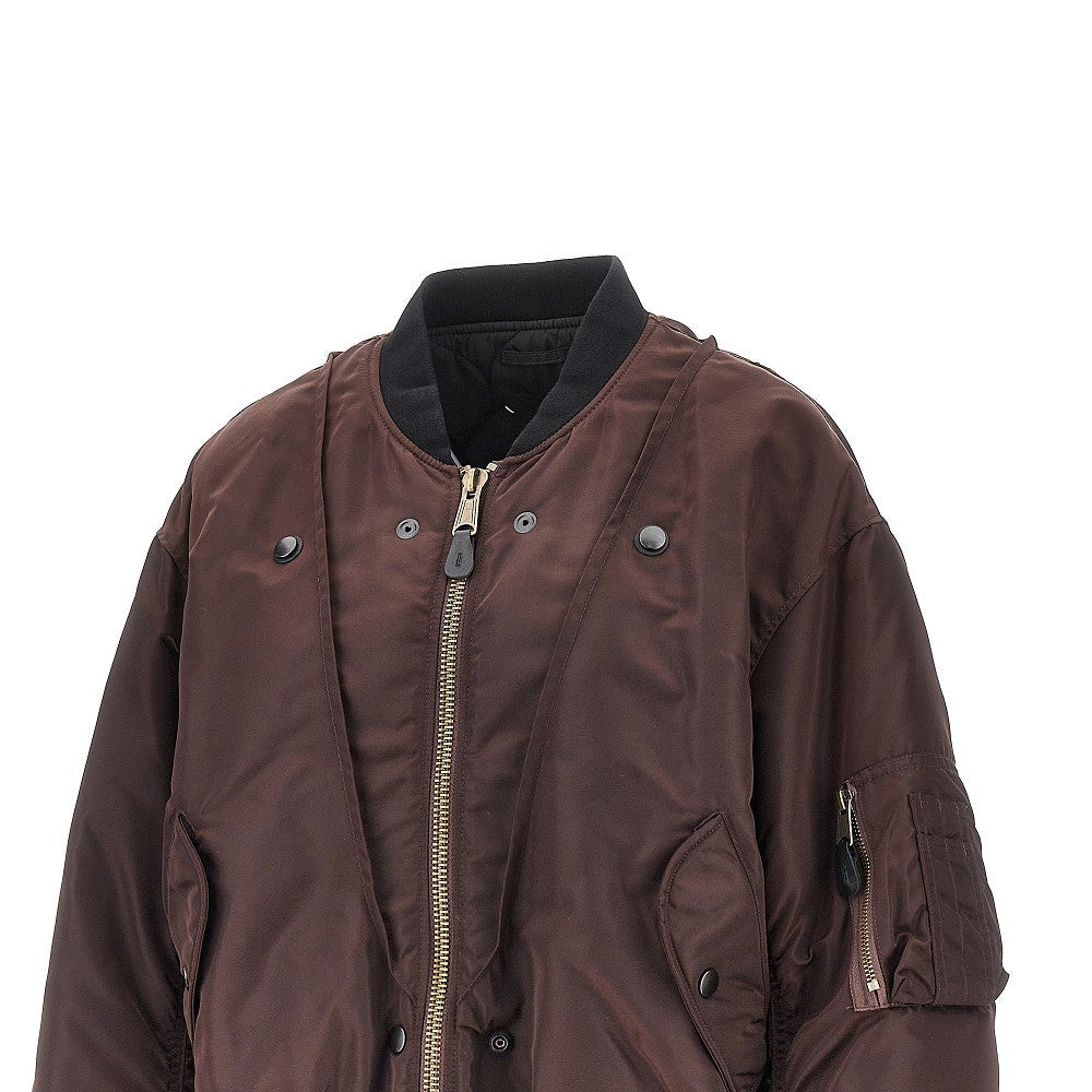 reversible padded bomber jacket