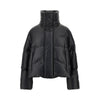 faux leather down jacket
