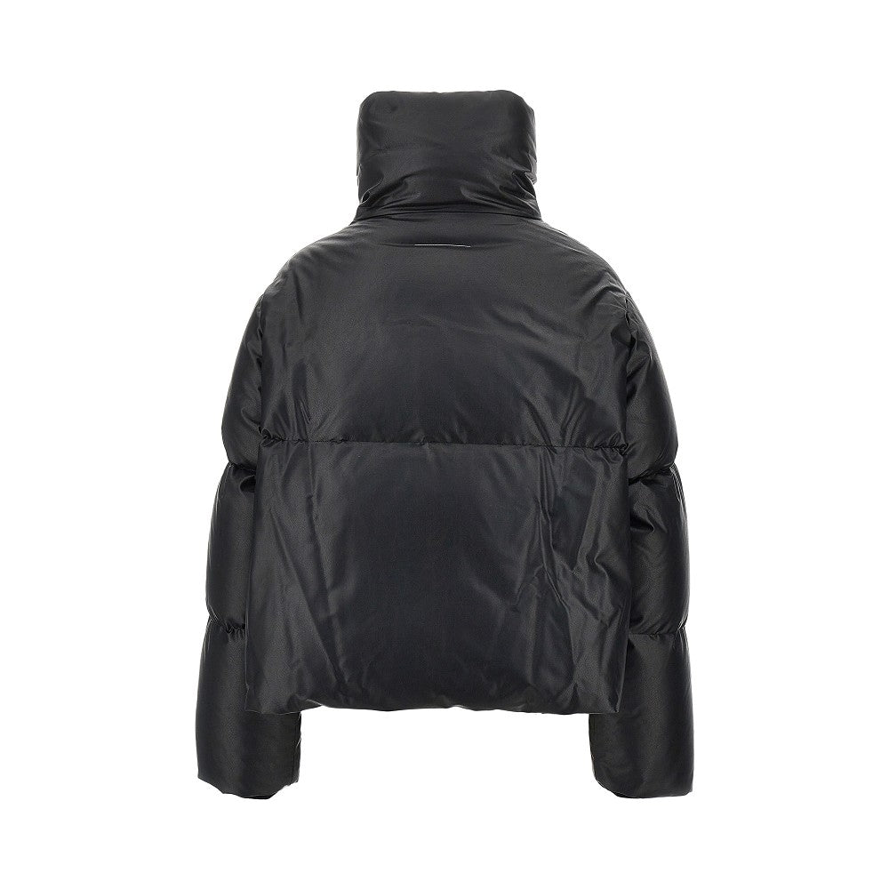 faux leather down jacket