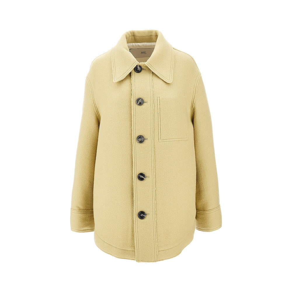 AMI M boiled wool gabardine shirt jacket