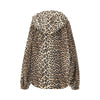 leopard-print nylon hooded blouson jacket