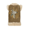 leather vest with paisley emrboidery