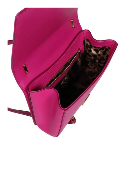 Medium Devotion Fuchsia Leather Shoulder Bag