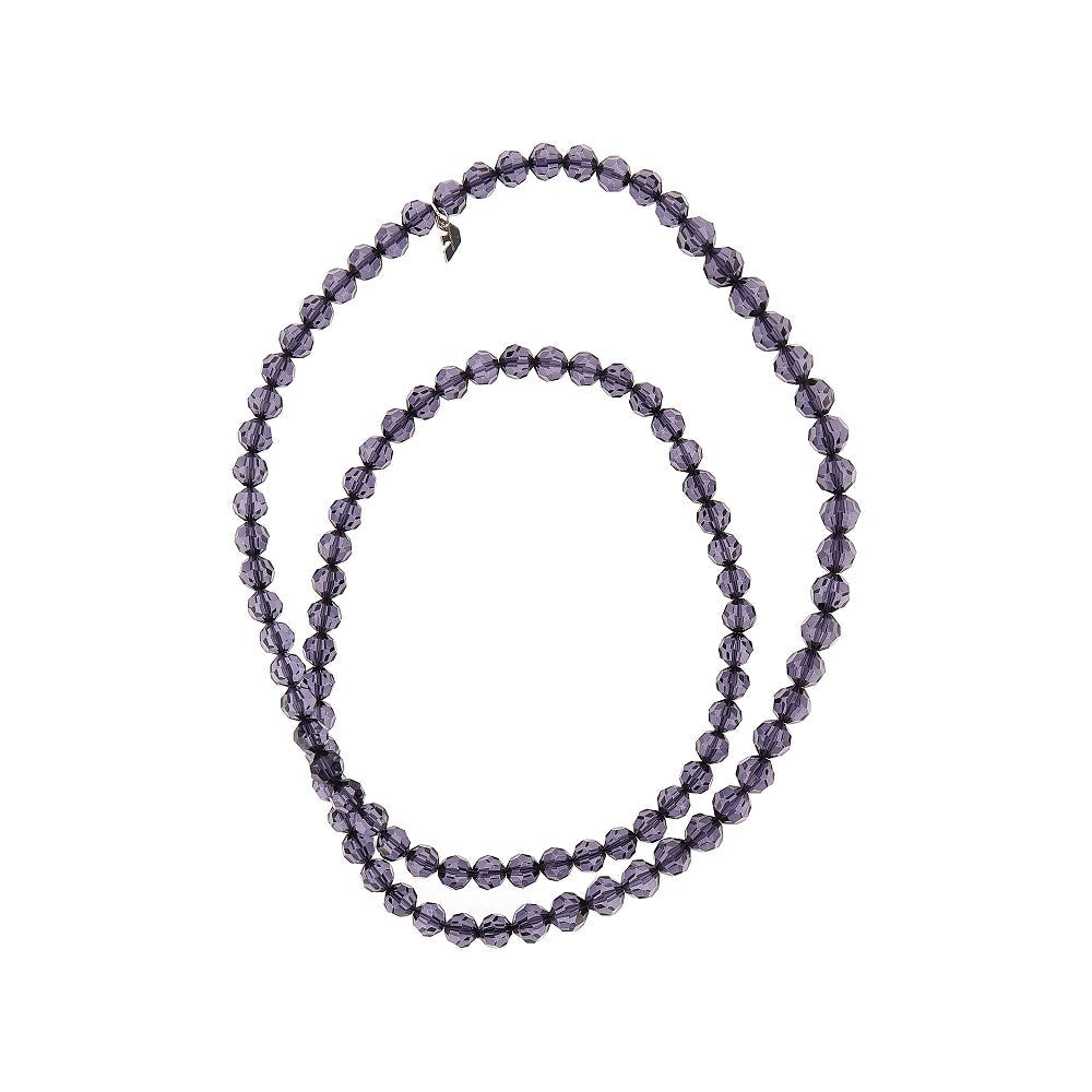 multifaceted beads long necklace