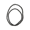multifaceted beads long necklace