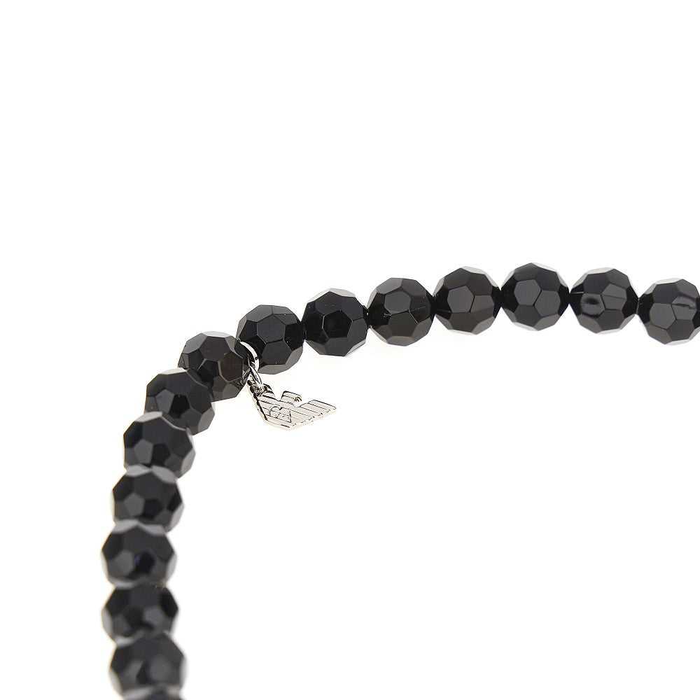 multifaceted beads long necklace