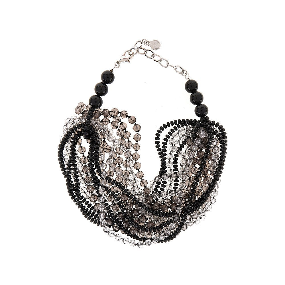 faceted beads multi-strand necklace