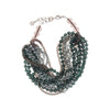 faceted beads multi-strand necklace
