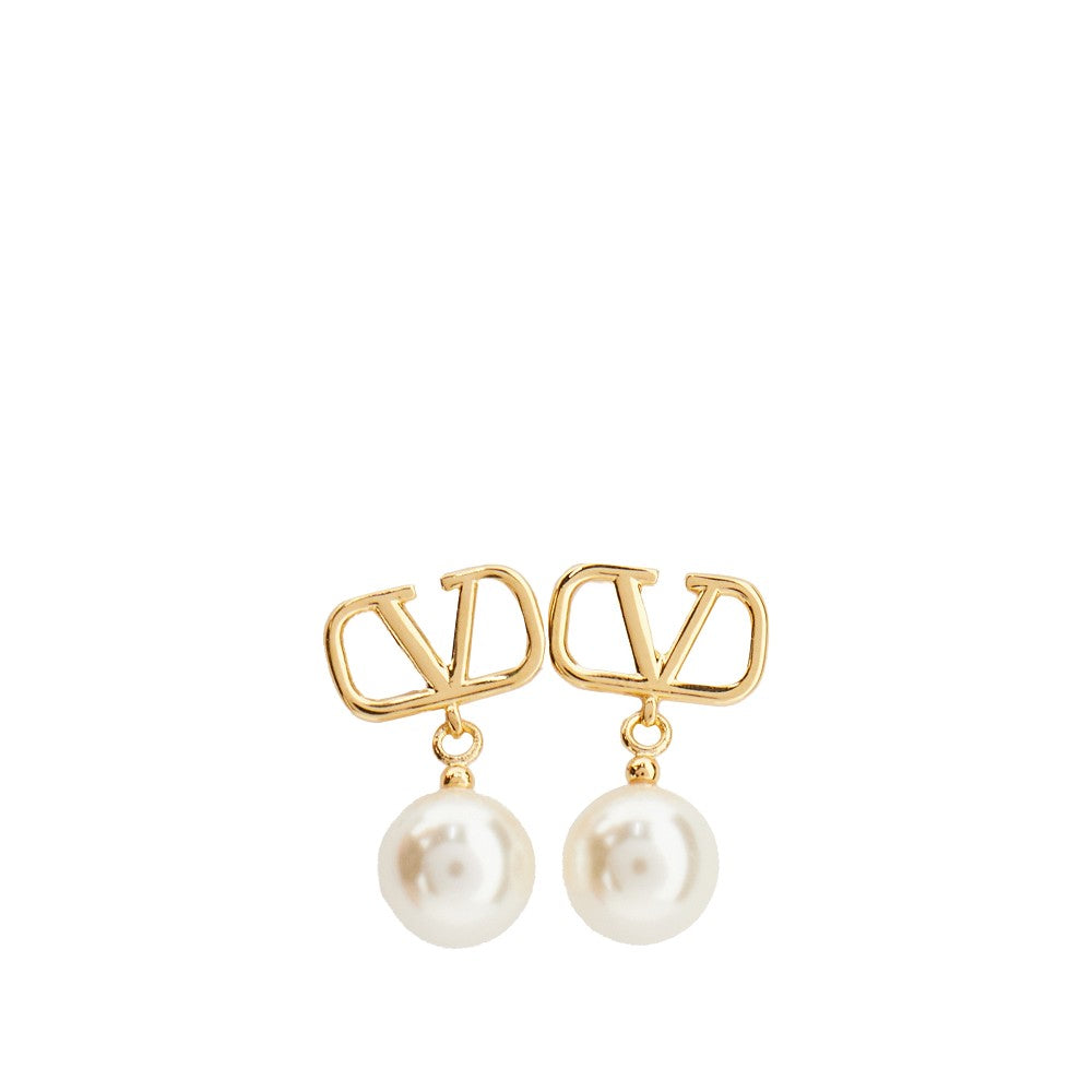 VALENTINO GARAVANI OS vlogo signature earrings with pearls